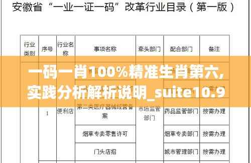 一码一肖100%精准生肖第六,实践分析解析说明_suite10.980