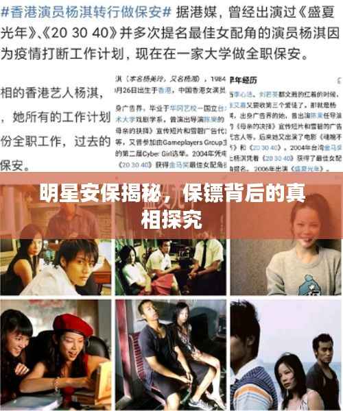 明星安保揭秘,保镖背后的真相探究
