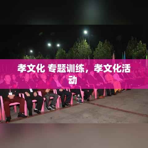 孝文化 专题训练,孝文化活动